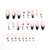 Fofosbeauty 24pcs Press On False Nails Tips, Coffin Fake Nails, New Metal With Lips French