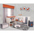 Bacati - Playful Foxes Orange/gray Hamper With Cotton Percale Cover, Mesh Liner And Natural Color Wooden Frame