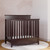Storkcraft Petal 4-in-1 Convertible Baby Crib With Mattress Espresso
