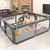 Bubblbay Baby Playpen, Extra Large Play Yard 79*71inch With 1 Storage, 4 Pull Handles, Gate For Baby Indoor & Outdoor Activity