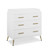 Delta Children Sloane 4 Drawer Dresser With Changing Top, Bianca White W/melted Bronze