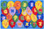 Teaching Abc Balloons Party Accent Kids Educational Play Mat For School/classroom/kids Room/daycare/nursery Non-slip Gel Back Rug Carpet-3 By 5 Feet