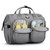 Pomelo Best Diaper Tote Bag With Changing Pad And Stroller Straps, Color Light Grey
