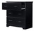 Storkcraft Brookside 3 Drawer Modern Vertical Dresser Black Finish