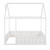 Anysun House Bed For Kids-wood Frame Toddler Canopy Bed-full Size-white