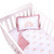 Elys & Co. Baby Crib Bedding Sets For Girls  3 Piece Set Includes Crib Sheet, Quilted Blanket, And Baby Pillowcase  Pink Rainbow Design