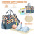Imountek 5pcs Diaper Bag Tote Set Baby Nappy Diaper Bags Set Mummy Diaper Shoulder Bags With Nappy Changing Pad Insulated Pockets Travel Tote Bags For Mom Dad Grey