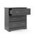 Storkcraft Brookside 3 Drawer Modern Vertical Dresser Gray Finish