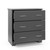 Storkcraft Brookside 3 Drawer Modern Vertical Dresser Gray Finish