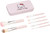 7 Pcs Cosmetic Makeup Brush Set Hello Kitty Powder Foundation Blusher Pink Wooden Handle With Box