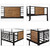 Twin-over-full Bunk Bed, Modern Steel Bed Frame With Full-length Safety Rail & Built-in Ladder & Wood Grain Blocks & Under-bed Storage, For Bedroom Dorm, No Box Spring Needed, Brown