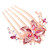 Visland Rhinestone Hair Comb, Fashion Flower Faux Crystal Shiny Alloy Five-tooth Design Hair Side Comb Insert Comb Hair Accessories For Women/bride