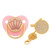 Bling Baby Pacifier-bpa-free Silicone Baby Pacifier, With Foldable Handle And Two Vents To Increase Safety; Cream And Toast, Suitable For 0-12m Xinshengbao