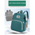 "diaper Bag Backpack With Foldable Crib,multifunctional Waterproof  Baby Bag With Changing Station, Large Capacity Portable Baby Travel Beds With Insulated Milk Bottle Pocket & Foldable Crib, Usb Char