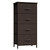 Tkoofn 4-tier Dresser With 4 Drawers, Steel Frame Wood Top Furniture Storage Tower Organizer For Bedroom, Hallway, Entryway, Closets, Dorm Room, Living Room(gray/brown/beige)