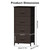 Tkoofn 4-tier Dresser With 4 Drawers, Steel Frame Wood Top Furniture Storage Tower Organizer For Bedroom, Hallway, Entryway, Closets, Dorm Room, Living Room(gray/brown/beige)