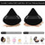 12 Pieces Powder Puff, Face Triangle Makeup Puff For Loose Powder Soft Body Cosmetic Foundation Sponge Mineral Powder Wet Dry Makeup Tool, Black