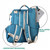 Lamberia Diaper Bag Backpack Portable Baby Bag For Boys & Girls With Foldable Baby Bed, Blue