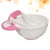 Hemoton 1 Suit Baby Kid Baby Food Masher Plastic Serve Bowl Handmade Fruit Food Grinding Bowl Food Mill Bowl(pink)