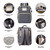 Faylisvow Baby Diaper Bag Backpack With Bassinet With Usb Charging Burp Cloths Insulated Pocket Grey Waterproof Large Capacity