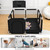 Baby Playpen, Outdoor Play Yard, Portable Play Yard 4-panel- Baby Safety Playpen For Infant Toddler With Basketball Hoop,black