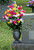 Sympathy Silks Artificial Cemetery Flowers Pink & Yellow Wildflowers Bouquet With Vase