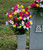 Sympathy Silks Artificial Cemetery Flowers Pink & Yellow Wildflowers Bouquet With Vase