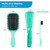 Detangler Brush , Curly Hair Brush Set: 2-pack Hair Brush And 1-piece Brow Brush Set For Naturally Curly, Thick, Thin, Wet Or Dry Hair Women Men's Green