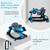 Babyjoy 4-in-1 Baby Walker Foldable Activity Push Walker Adjustable Height Blue