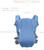 Jmh Ergonomic Baby Carrier 3-24 Months, Light & Breathable - Adjustable Size, 3 Carrying Positions, Safe And Comfortable (light Blue)