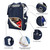 Vbiger Adjustable Shoulder Strap Insulated Pockets Large Capacity Stylish Waterproof Backpack Diaper Bag, Blue