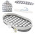 Hottist Baby Changing Basket Cotton Moses Basket With Waterproof Foam Pad For Newborn Baby Boys Girls Changing Pad，grey & White