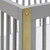 Modrn Glam 3-in-1 Convertible Crib, Grey With Satin Brass