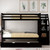 Aukfa Bunk Beds - Kids Twin Over Twin Loft Bed With Stairs And Guard Rail, Solid Wood Convertible Bunk Bed Frame With Trundle And 3 Storage Drawers - Espresso