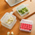 2pcs Cheese Slice Storage Container Refrigerator Special Onion Ginger Garlic Fruit Crisper Flip Butter Cubes Separately Packed Case