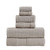 Porto 6 Piece Dual Tone Towel Set With Jacquard Grid Pattern The Urban Port, Beige