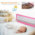 59" Extra Long Folding Breathable Baby Children Toddlers Bed Rail Guard With Safety Strap Pink