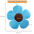 Aipinqi 31.5" Flower Baby Bath Seat, Infant Bathtub Support Mat For Newborn, Blue