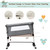 Baby Joy Portable Baby Bed Side Sleeper Infant Travel Bassinet Crib W/carrying Bag Grey