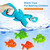 Antic Duck Bath Toys For Toddlers 3 4 5 6 Years Boys Girls, Baby Bathtub Toys Shark Grabber With 4 Toy Fish
