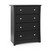 Storkcraft Crescent 4 Drawer Modern Vertical Dresser Black