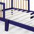 Skearow Wooden Platform Bed Slat Support Sturdy Toddler With Fence Modern Children Beds Headboard Bedroom Home Blue+ Wood