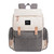 Miger Baby Diaper Backpack Large Capacity Multi Function Baby Travel Bags With Changing Pad Beige And Gray
