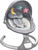 Y Swing For Infants - Motorized Portable Swing, Bluetooth Music Speaker With 10 Preset Lullabies, Remote Control, Gray - Jool Baby