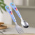 Shulemin 2pcs/set Cartoon Baby Utensils Heat-resistant Stainless Steel Ergonomics Kids Feeding Tableware Set For Toddler