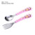 Shulemin 2pcs/set Cartoon Baby Utensils Heat-resistant Stainless Steel Ergonomics Kids Feeding Tableware Set For Toddler