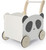 Hisevxus Panda Wooden Baby Push Walker - 2-in-1 Toddler Push & Pull Toys Learning Walker Stroller Walker With Wheels For Baby Girls Boys 1-3 Years Old