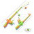 7 Pieces Magnetic Fishing Fish Rod Model Game Fun Toy Kid Children Baby Bath Time Gift Fishing Toys