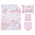 Everything Kids Caticorn Girl Power 4 Piece Toddler Bedding Set, Pink, Comforter, Fitted Sheet, Top Sheet, Pillowcase, Girl, Toddler Bed
