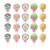 Party Lollipop Candy Sweet Supplies Candyland Cupcake Decor Topper Bunting Cake Picks Bow Toppers Themed Supply